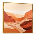 thumbnail image 2 of Designart "Minimalism: Brown Canyon Calm III" Canyon Floater Framed Canvas Prints, 2 of 5