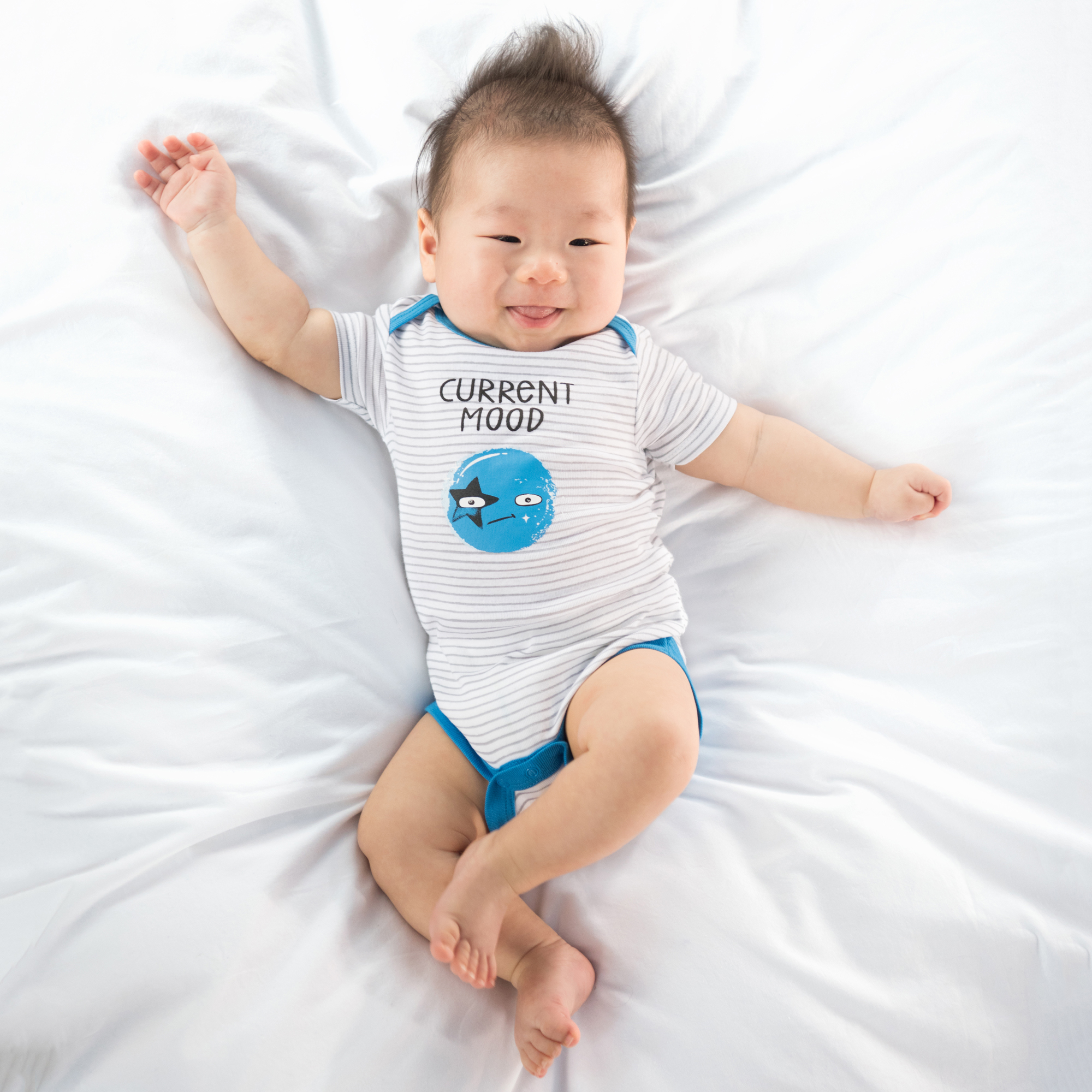 Little Star Organic Baby Boy Assorted Short Sleeve Bodysuit, 5-pack (NB-24M)