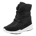 thumbnail image 1 of Zapatos de felpa impermeables de color sólido para mujer con soporte para el arco para exteriores (36) negro, 1 of 9