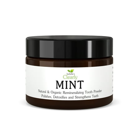 Clearly MINT, Toothpaste Powder, Natural, Organic, Fluoride Free. Remineralize and Strengthen Teeth, Cavity