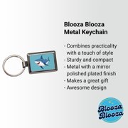 Shark Smiling Metal Rectangle Keychain