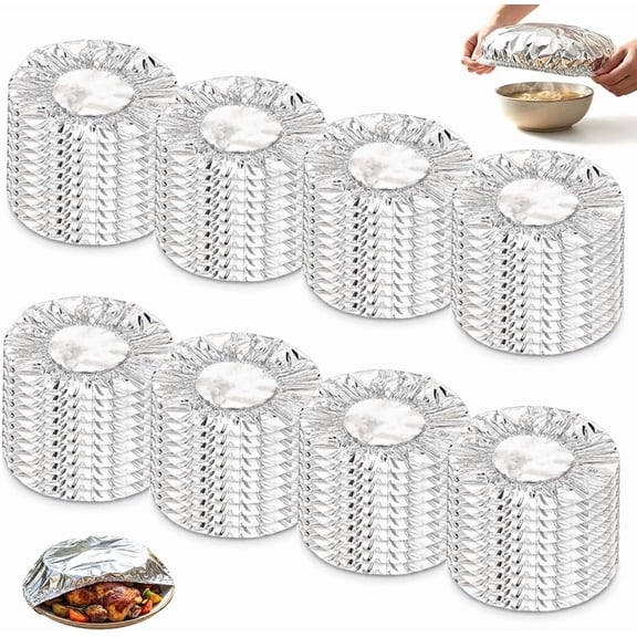 Reusable Aluminum Foil Food Covers, 2026 New Thickened Heat-Resistant Material with Continuous Warmth, Food Fresh Keeping Bags for Picnic and Outdoor Dining (30pcs)