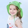 thumbnail image 5 of Cute Cartoon Breathable Outdoor Wide Brimmed Childrens Sun Hat Quick Drying Baby Beach Sun Hat Kids Sun Hat UPF 50+ Boys Girls Protection Hat Wide Brim Beach Hats Strap, 5 of 6