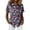 Blue, variant on Iaqnaocc 4th Of July Outfits for Women Button Down Collared Patriotic American Flag Stars Freedom Short Sleeve Tops America 250 Shirt Lightweight Tee Top Wine XL