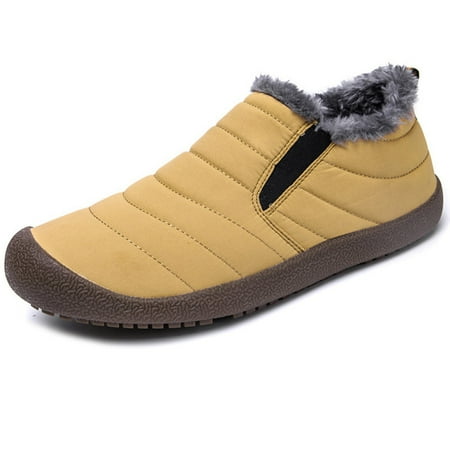 

Men Boots Waterproof Comfortable Snow Boots Lightweight Fleece Lined Warm Ankle Shoes Men Male Winter Outdoor Waterproof Fleece Lined Non-slip Boots Warm Convenient 38