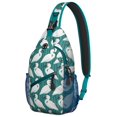 thumbnail image 1 of Hawaii Birds Sling Backpack, Tropical Bird Lovers Floral Print Crossbody Bag, Exotic Colorful Pattern for Outdoor Adventures, 1 of 6