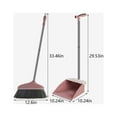 thumbnail image 3 of JeashCHAT Clearance Broom and Dustpan Set for Floor Cleaning, Stand Up Long Handle Broom and Comb Teeth Dustpan Combo, Ideal for Dog Cat Pets Home Use, Indoor Outdoor Sweeping, Pink, 3 of 7