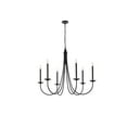 thumbnail image 2 of Living District Cohen 6-Light Mid-Century Metal Pendant in Black, 2 of 6