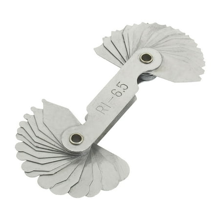 Unique Bargains Measure Tool 32 Leaves Double Hand Fillet Radius Gauge R1-6.5mm