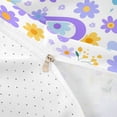 thumbnail image 4 of Meiyoeat Cartoon Daisy Floral Twin Bedding for Girls Kids, Fashion R Letter Duvet Cover Set, Purple, Reversible, 1 Duvet Cover and 1 Pillowcase (No Comforter), 4 of 6