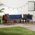 thumbnail image 4 of Sanibel 6 Piece Modular Acacia Set with Ottoman in Dark Brown/Navy Blue, 4 of 9