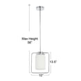 thumbnail image 3 of Creative Co-Op Robert Stevenson Lighting Ezra - Metal and Frosted Glass Convertible Flush Mount/Pendant Ceiling Light, Chrome, 3 of 10
