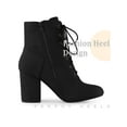thumbnail image 5 of Unique Bargains Round Toe Chunky High Heel Lace Up Ankle Boots for Women, 5 of 6