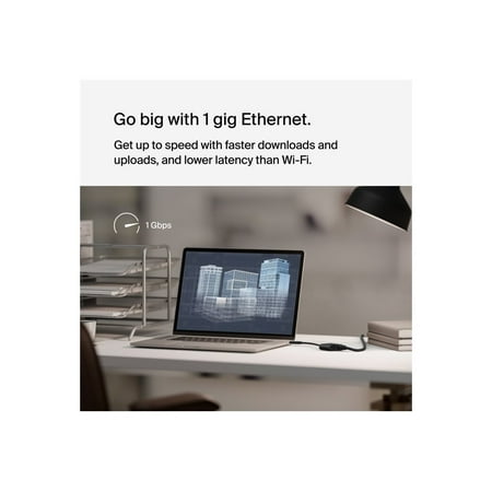 Belkin - USB C To Ethernet + Charge Adapter - Gigabit Ethernet Port for USB C Devices - Black