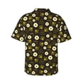 thumbnail image 3 of Daiia Honey Bees With Flowers Hawaiian Shirt for Men Gentle Cotton Regular Short Sleeve Casual-XX-Large, 3 of 9