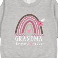thumbnail image 3 of Inktastic Grandma Loves Me Girls Boho Rainbow Toddler Sweatshirt, 3 of 4