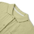 thumbnail image 6 of Sakmal Womens Pajamas Sets Under $10 Long Sleeve Green Button Down Cotton Solid Loose Fit Ladies Sleepwear, 6 of 9