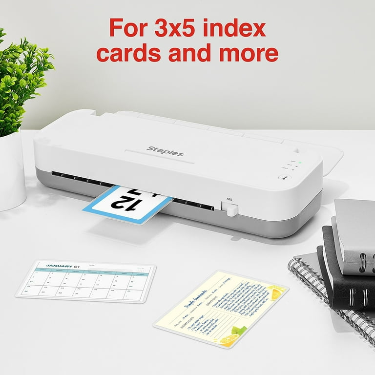 Staples 5 mil Index Card Size Thermal Laminating Pouches 25 pack