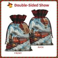 thumbnail image 2 of Pofeuu Red Train Hot Air Balloon Print Burlap Bags with Drawstrings Drawstring Gift Bags Pouch Bag for Thankgiving Birthday Party Gift Wrapping Treats and Party Favors-Black, 2 of 8