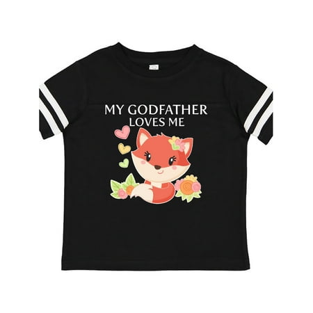 

Inktastic My Godfather Loves Me- little fox Gift Toddler Boy or Toddler Girl T-Shirt