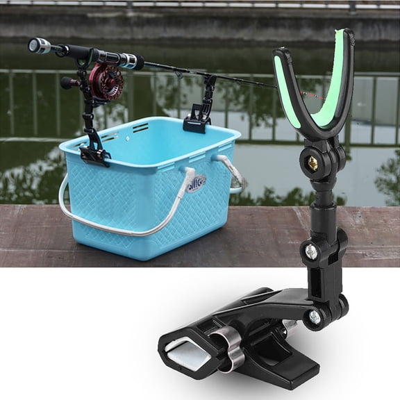Adjustable Fishing Rod Holder, Durable Plastic Mount For Boats Buckets, 65g