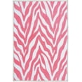 thumbnail image 1 of Animal Collection Custom Size Animal Print Area Rug for Living Room, Dining Room, Kitchen, Bedroom, Kids, Zebra Light Pink - 5' x 8', 1 of 1