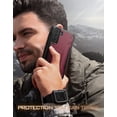thumbnail image 5 of Poetic Revolution Case for Samsung Galaxy S22 5G 6.2 inch, Built-in Screen Protector Work with Fingerprint ID, Full Body Rugged Shockproof Protective Cover Case with Kickstand, Maroon Red, 5 of 6
