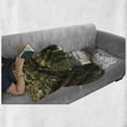 thumbnail image 6 of Rustic Soft Flannel Fleece Blanket, Old and Ruined Arched Medieval Period Brick Tunnel Architecture Heritage Design Print, Cozy Plush for Indoor and Outdoor Use, 70" x 90", Grey Red, by Ambesonne, 6 of 6