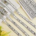 thumbnail image 3 of 14.22 Yards Silver Sequin Trim Flat Sequins Beaded Strip Rick Rack Wave Woven Trimming Metallic Glitter Braid RIC Rac Ribbon for Sewing Making Craft Choker Wedding Home Decor Supply, 3 of 9