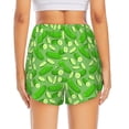 thumbnail image 2 of Lsque Green Cucumber Printed Women's Running Shorts with Liner Pockets,Elastic Quick Dry Workout Athletic Gym Yoga Shorts,Womens High Waist Shorts-XX-Large, 2 of 9