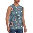 thumbnail image 2 of Uemuo Dachshund Dog Puppy Pattern Men's Sleeveless T-Shirt,Muscle Athletic Tank Top, Moisture-wicking Quick-dry Breathable Classic Tee Top for Gym Run Outdoor Sports-Medium, 2 of 8