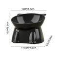 thumbnail image 3 of Raised Cat Food Bowl – Ceramic Elevated 15° Tilted Cat Bowl for Whisker & Neck Fatigue, Dishwasher Safe – Non-Slip & Anti Vomiting Ergonomic Design （Black）, 3 of 6