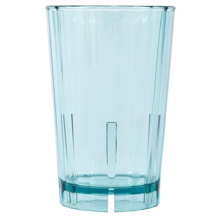 Cambro HT12CW196 Camwear Huntington 12 oz. Azure Blue Customizable Polycarbonate Short Tumbler - 36/Case