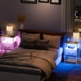 thumbnail image 2 of Set de mesitas de noche LAKEMID con estación de carga y luz LED x2, 2 of 9