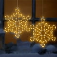 thumbnail image 5 of LED Snowflake Light Christmas Decorations Outdoor,Christmas Snowflake Window Hanging Lights,Christmas Window Lights for Home Xmas Party Decor, 5 of 6