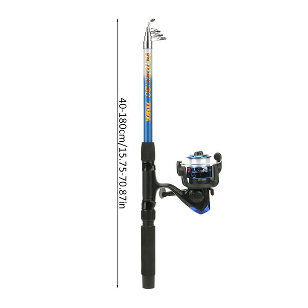 Ymiko Sturdy Durable Beginner Fishing Rod, 2pcs Portable Fishing Rod, For Beginner Outdoor Use Fishing Lover Fishing Tackle Adult Children Sea/ Fishin