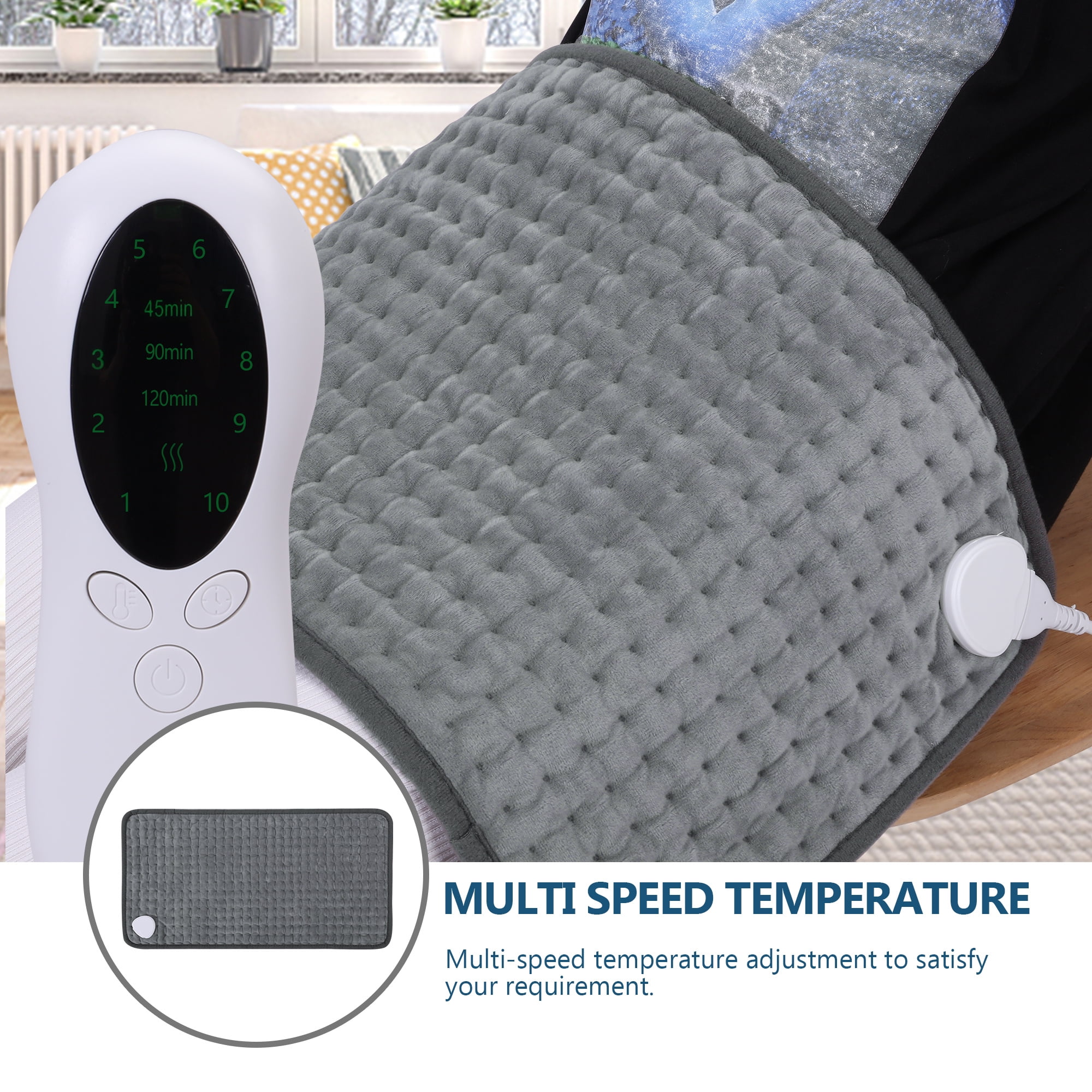 Electric Heating Pad 12" x 24", Heating Pad for Back Pain and Cramps