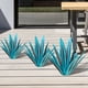 thumbnail image 3 of ¡Oferta relámpago! Plantas artificiales Tantouec en liquidación, Trompeta Art Déco en Azul Cielo, Plantas artificiales de interior con un diseño artesanal único, Agave vívido y tridimensional., 3 of 7