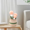 thumbnail image 4 of Lindo muñeco de peluche con plantas en maceta, adorno de oficina de 25 cm. Hongo Rosa Claro, 4 of 9