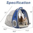 thumbnail image 2 of GHSDFBB Bubble Cat Backpack,Expandable Backpack for Cats,Fit up to15 lbs Cats,Pet Outdoor Backpack (Blue, Back Expan), 2 of 5