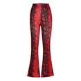 thumbnail image 4 of Luxalzxs Flared Leggings for Women Stretchy Wide Leg High Waisted Flare Pants Boho Printed Bell Bottom Leggings Palazzo Pants Yoga Pants, 4 of 5