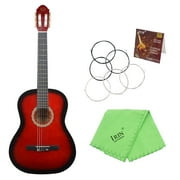 KKmoom 39" 6-String Solid Wood Basswood Classical Guitar 19 Frets Nylon Copper Alloy String