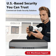 OOSSXX 4K PoE Security Camera System, 4 Cameras 8 Channel NVR System without HDD