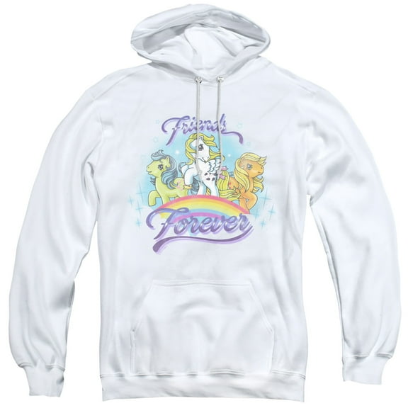 My Little Pony Retro Friends Forever Adult Pullover Hoodie Sweatshirt White