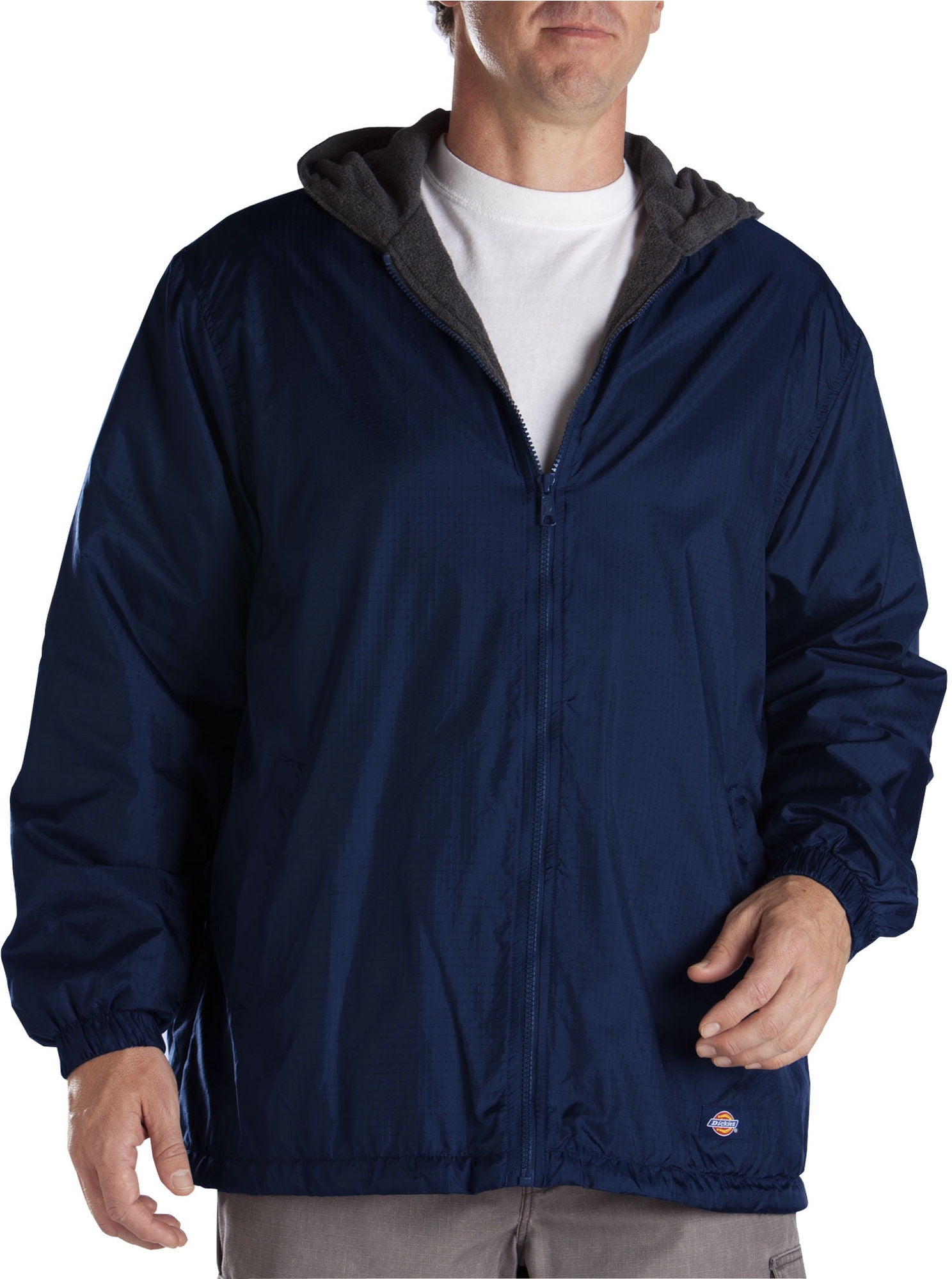 mens fleece lined hooded jacket