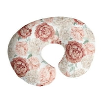 Sweet Jojo Designs Peony Floral Garden Pink and Ivory Nursing Pillow Cover Case (Pillow Not Included) (Pillow NOT Included)