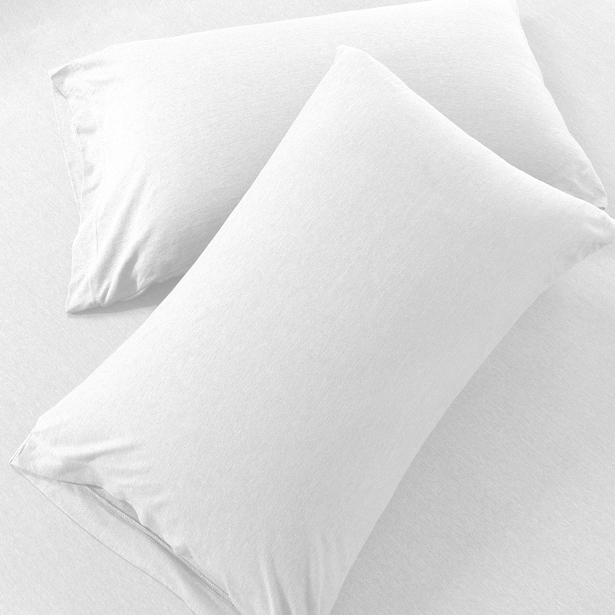 Utopia Bedding Queen Sheet Set - Jersey Knit Sheets 4 Piece – Cotton – Soft  T-Shirt Stretchy Sheets (Heather Light Grey)