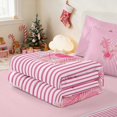 thumbnail image 5 of Manfei Christmas Zipper Queen Comforter Set with Fitted Sheet and 2 Pillowcases Ornament Zipper Bedding Set, Pink D, Pink Reversible, 5 of 7