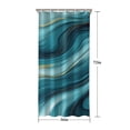 thumbnail image 5 of Blue and Gold Marble Shimmer Waves Pattern Shower Curtain 36"x72" ,Bathroom Decorative Shower Curtains Set with 12 Hooks,Modern Waterproof Washable Shower Curtain, 5 of 6