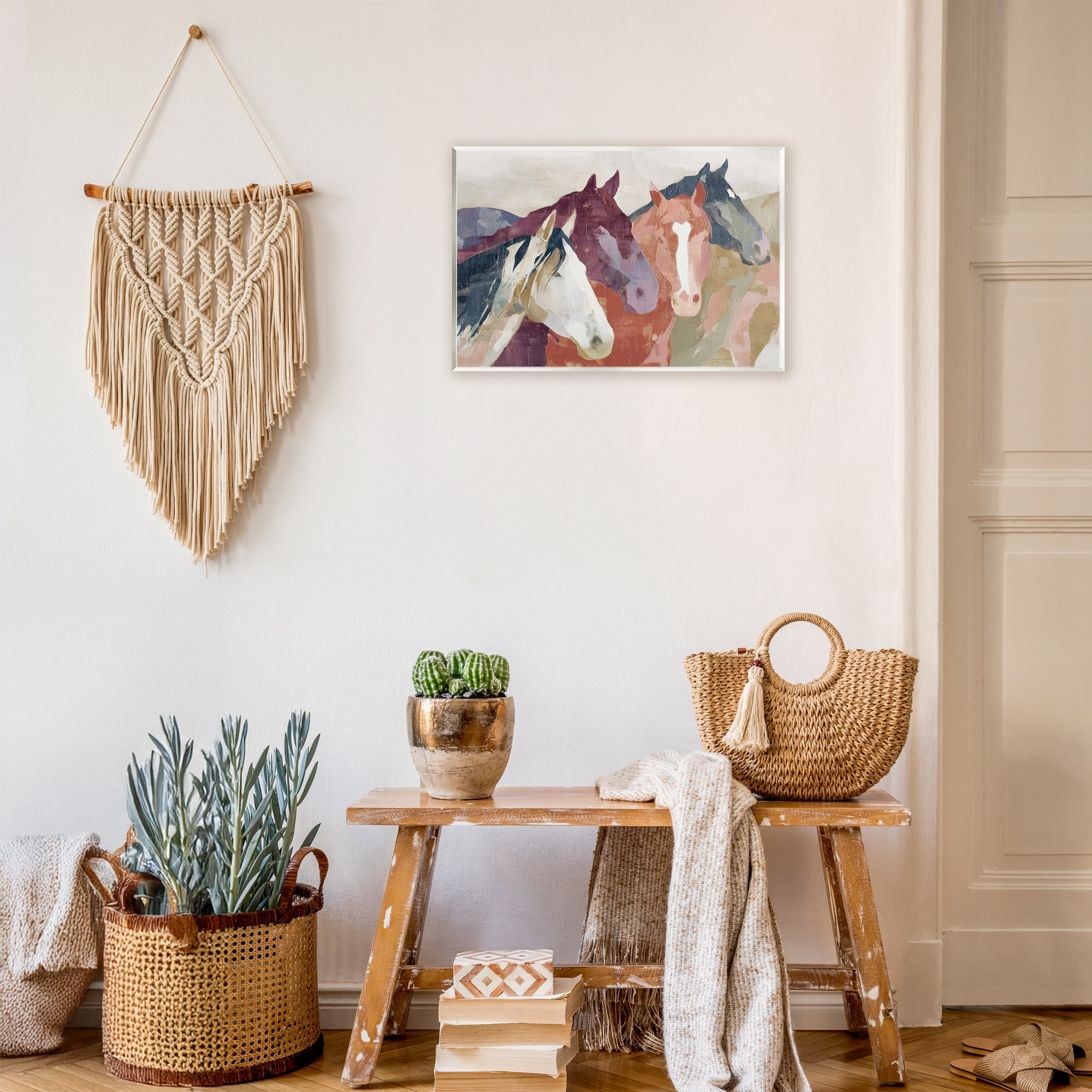 Stupell Industries Calm Horses Abstraction Wall Plaque Art, design by Chromatic Storm Studio